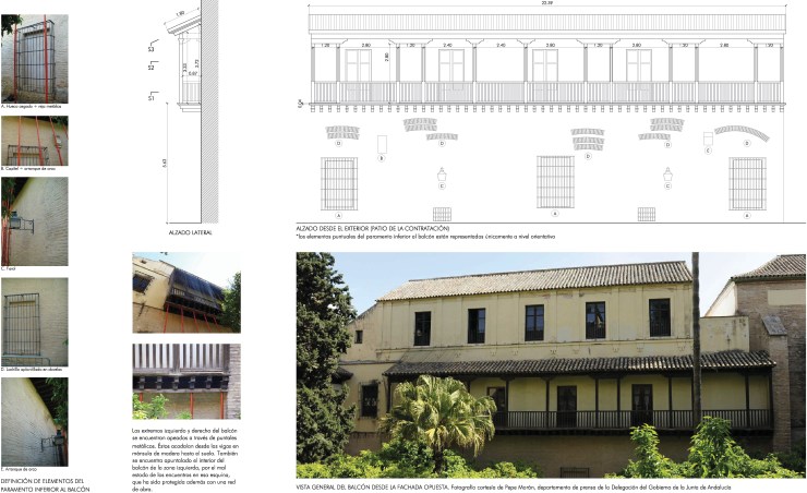 Balcón de la Contratación Alcázar Sevilla. Atanasio y Muñoz arquitectos