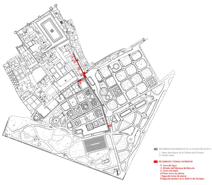 Torre del Agua y Adarves. Alcázar Sevilla. Atanasio y Muñoz arquitectos